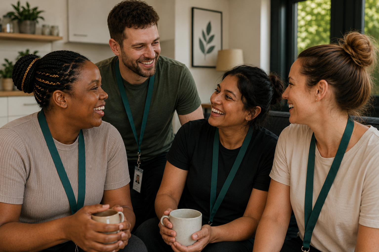 Cavalry carers smiling together